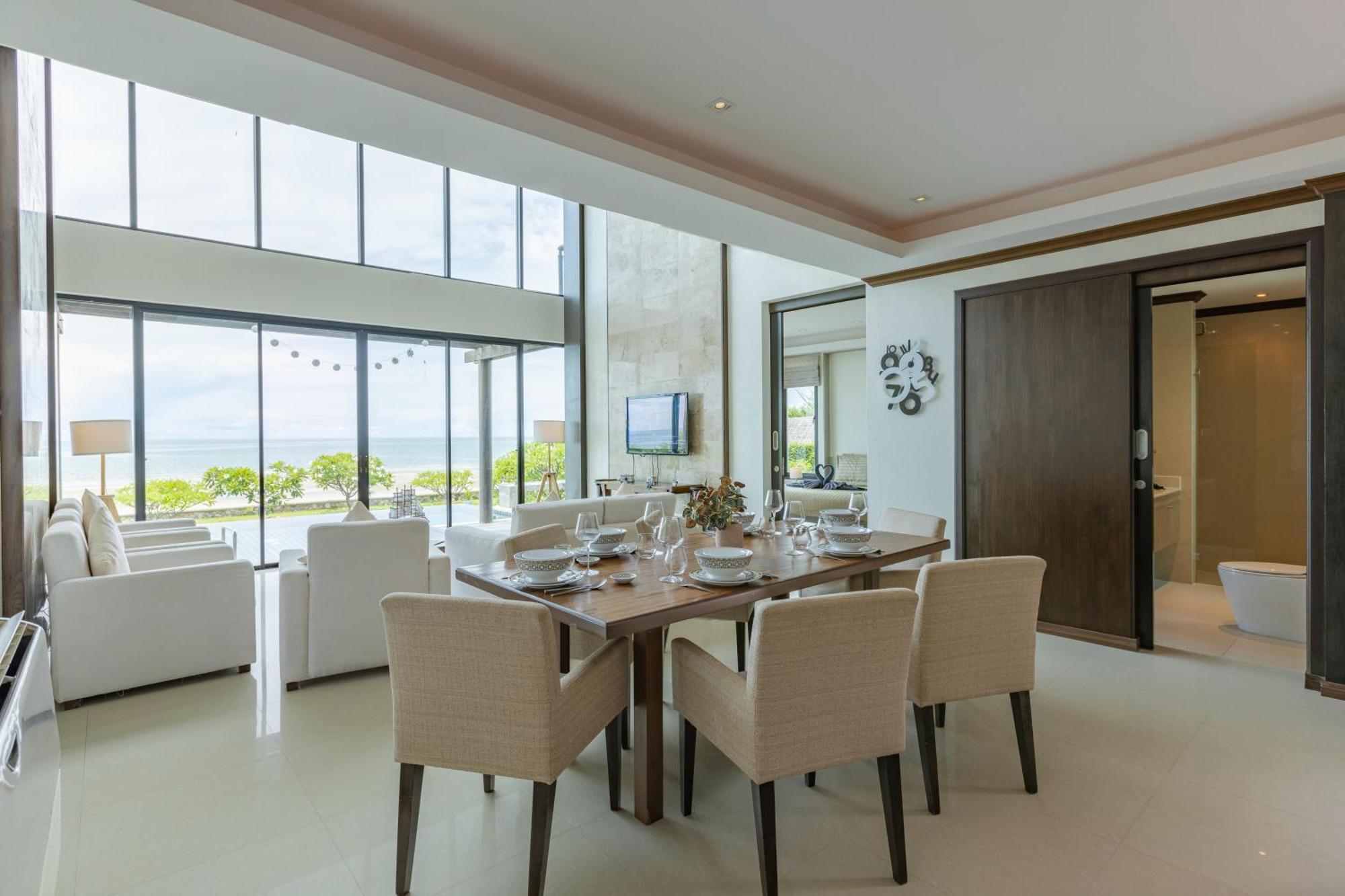 Beachfront Modern 4 Bedroom Pool Villa - Rv Hua Hin Luaran gambar