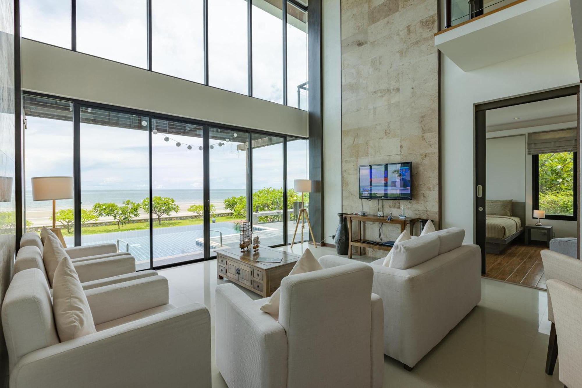 Beachfront Modern 4 Bedroom Pool Villa - Rv Hua Hin Luaran gambar